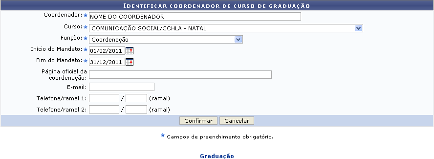 Figura 1: Identificar Coordenador de Curso de Graduação