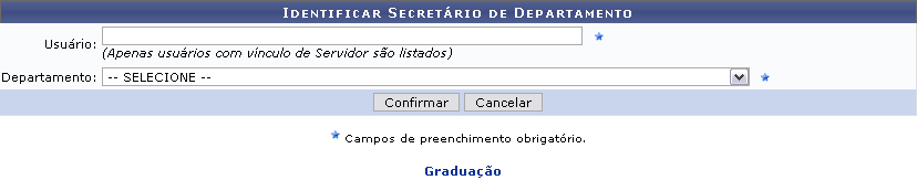 Figura 1: Identificar Secretário de Departamento
