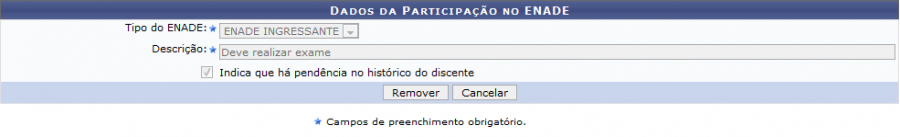  Figura 6: Dados da Participação no ENADE