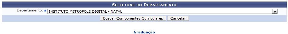 Figura 1: Selecione um Departamento