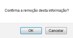  Figura 6: Confirma a remoção desta informação?