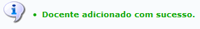 Figura 10: Mensagem de Sucesso