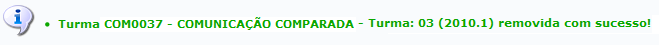 Figura 41: Turma removida com sucesso