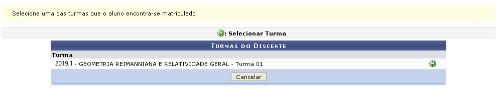 Figura 4: Turmas do Discente