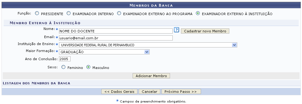 Figura 5: Membros da Banca.