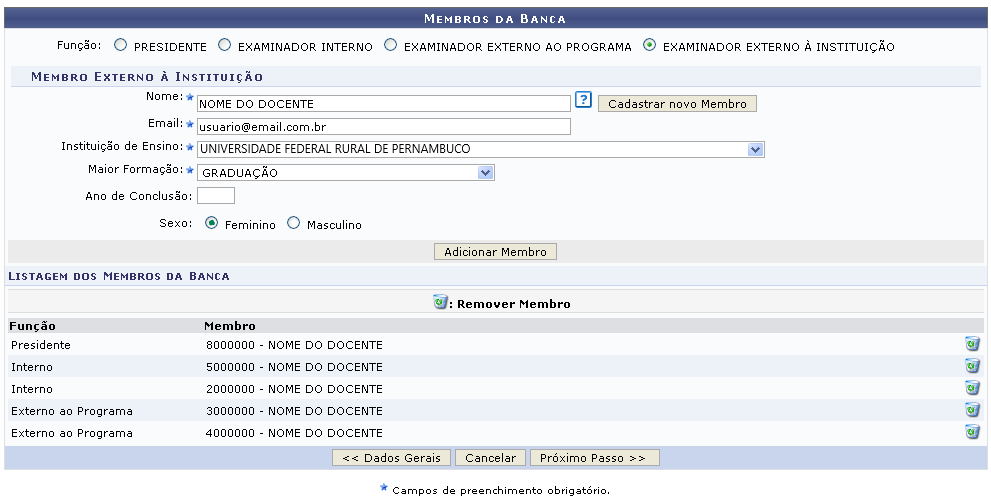 Figura 7: Membros da Banca.