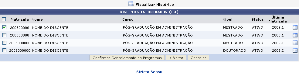 Figura 3: Discentes Encontrados