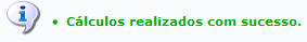 Figura 2: Cálculos realizados com sucesso