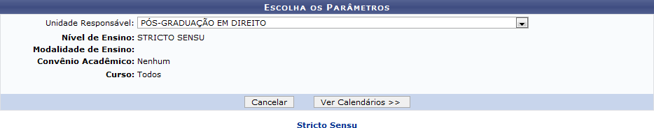 Figura 1: Escolha os Parâmetros