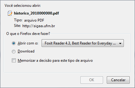 Figura 4: Caixa de Diálogo