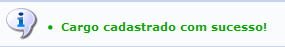 Figura 2: Cargo cadastrado com sucesso