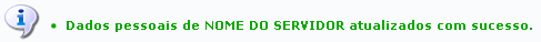 Figura 6: Mensagem de Sucesso da Ação
