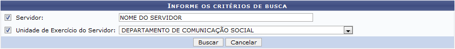 Figura 1: Informe os Critérios da Busca