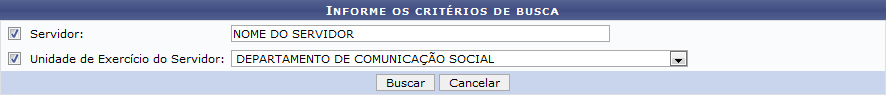 Figura 1: Informe os Critérios de Busca