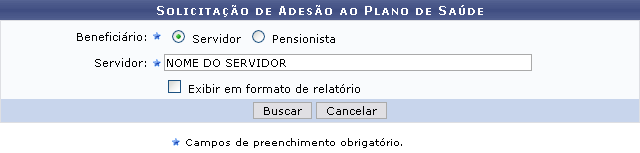 Figura 1: Solicitações de Adesão a Planos de Saúde