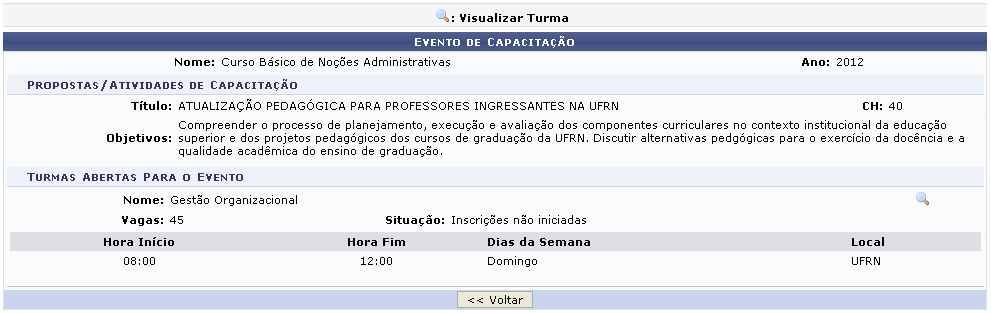 Figura 2: Evento de Capacitação