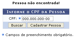 Figura 2: Informe o CPF da Pessoa