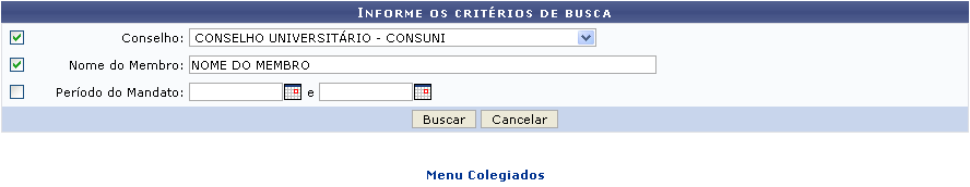 Figura 1: Informe os critérios de busca