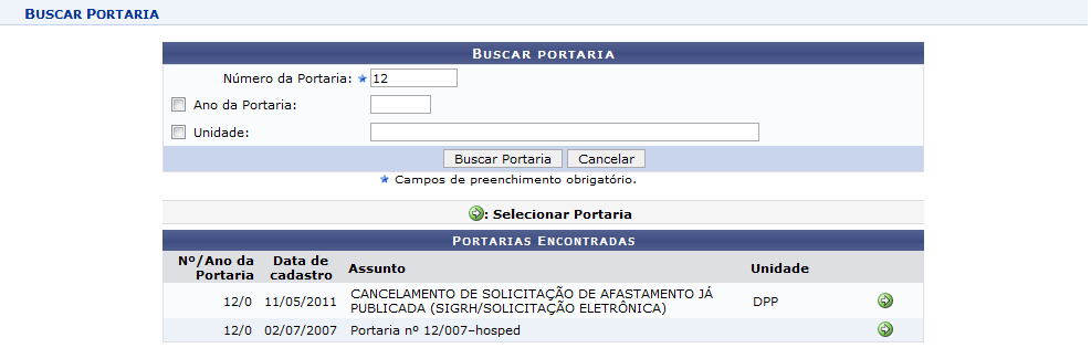 Figura 5: Resultados da busca