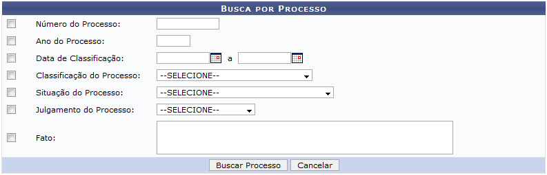 Figura 1: Busca por Processo