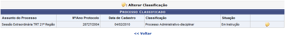 Figura 3:Processo Classificado