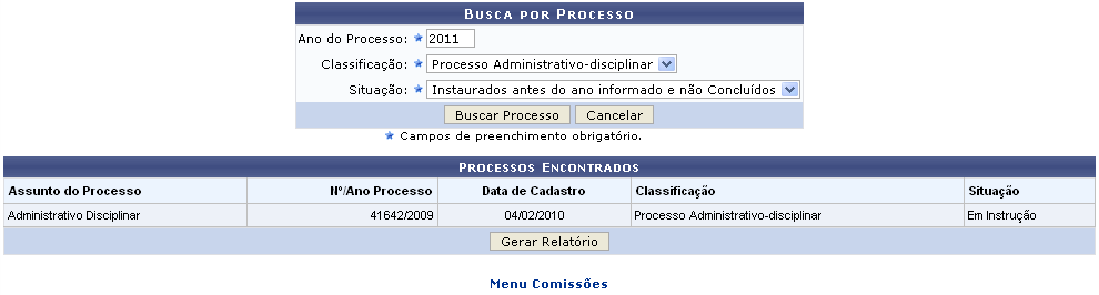 Figura 2: Processos Encontrados