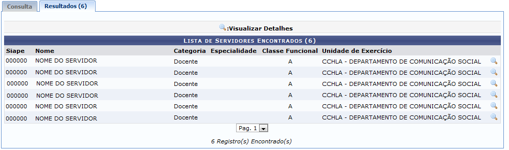 Figura 4: Lista de Servidores Encontrados