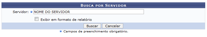 Figura 1: Busca por Servidor