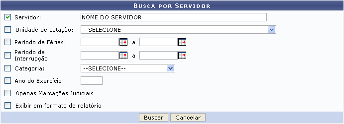 Figura 1: Busca por Servidor