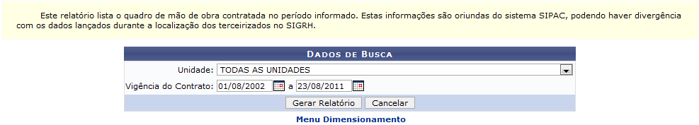 Figura 1: Dados da Busca