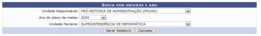 Figura 1: Busca por Unidade e Ano