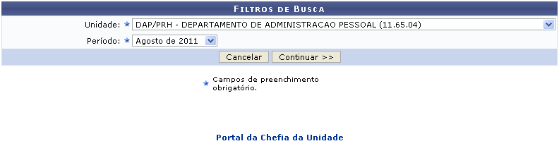 Figura 1: Filtros de Busca