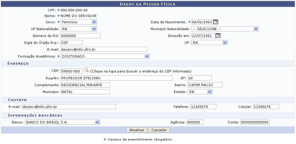 Figura 3: Dados da Pessoa Física