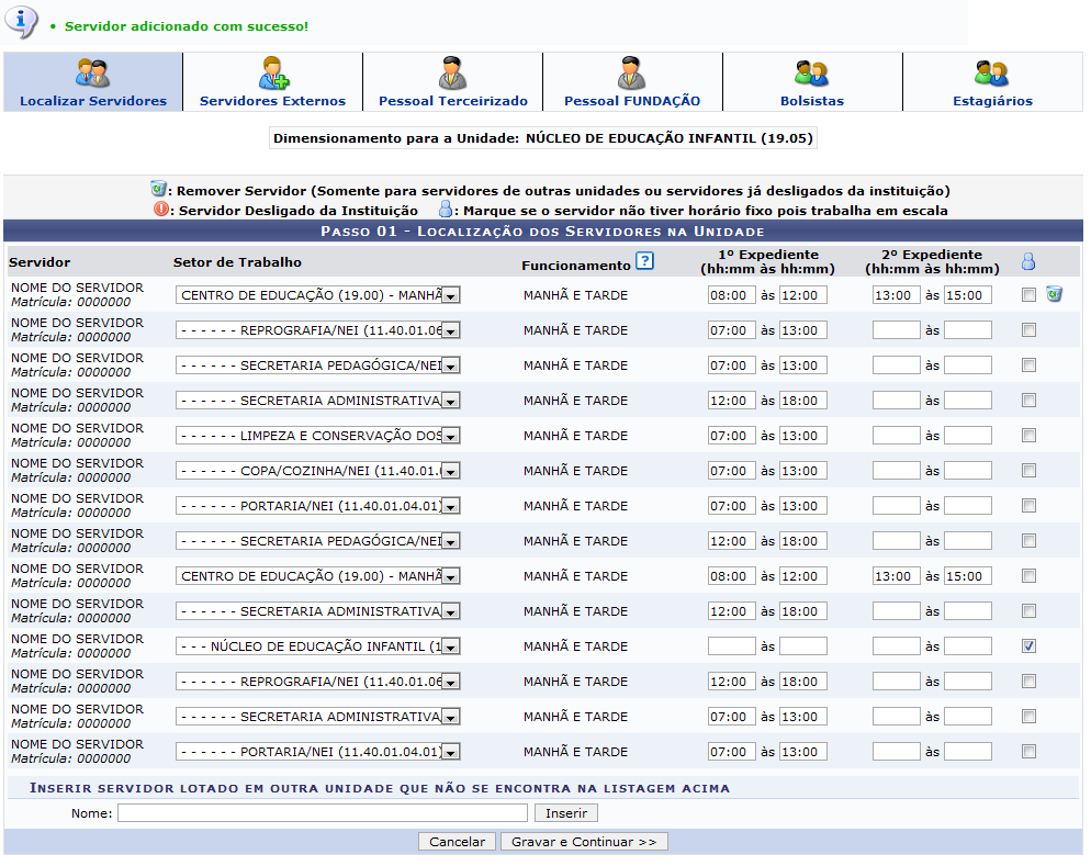  Figura 3: Servidor adicionado com sucesso!