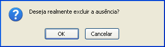 Figura 8: Confirmação da Remoção da Ausência