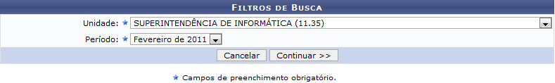 Figura 1: Filtros de Busca