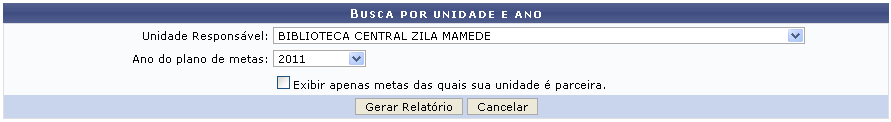 Figura 1: Busca por Unidade e Ano