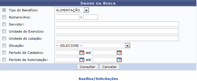 Figura 1: Dados da Busca