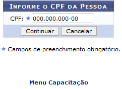 Figura 1: Informe o CPF da Pessoa