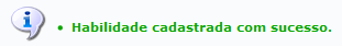 Figura 4: Habilidade cadastrada com sucesso