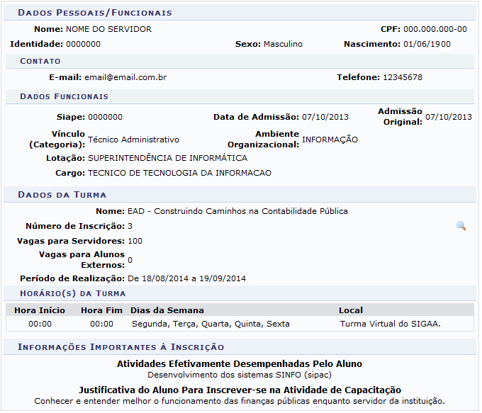 Figura 4: Dados Pessoais/Funcionais