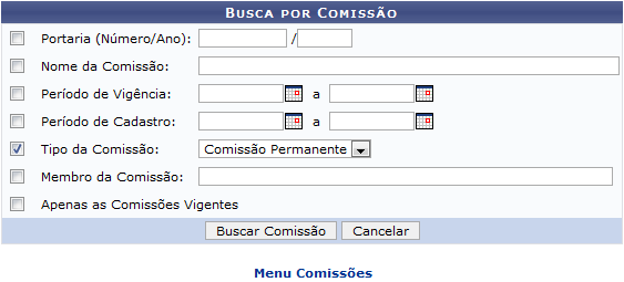 Figura 01: Busca por comissão