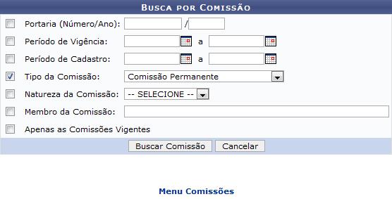 Figura 1: Busca por Comissão