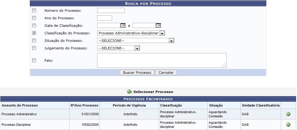  Figura 2: Processos Encontrados