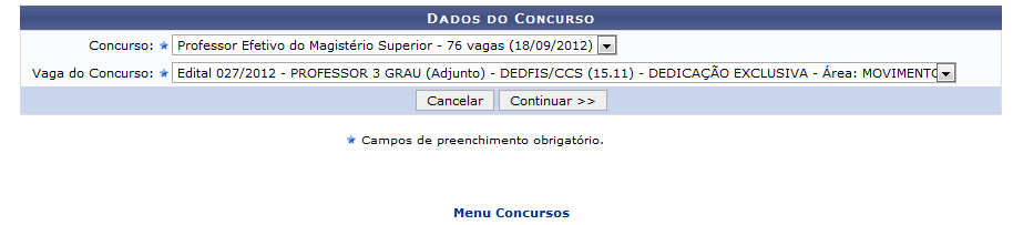  Figura 1: Dados do Concurso
