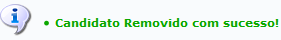 Figura 10: Candidato Removido com sucesso