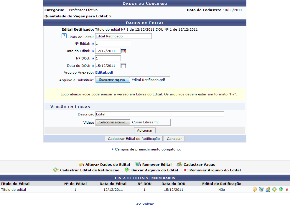 Figura 11: Edital de Retificação