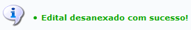 Figura 14: Mensagem de Sucesso da Remoção do Arquivo Anexado