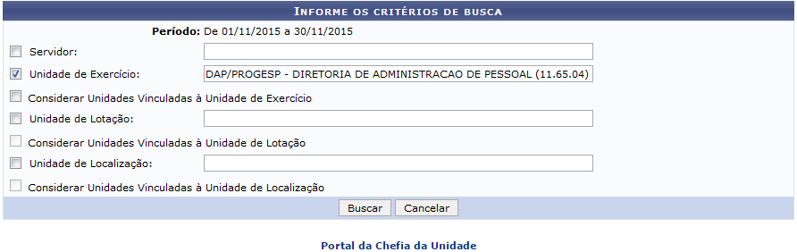 Figura 1: Informe os Critérios de Busca