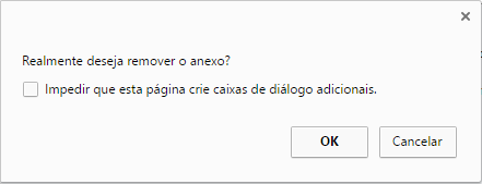 Figura 14: Caixa de Diálogo da Remoção do Documento Anexado